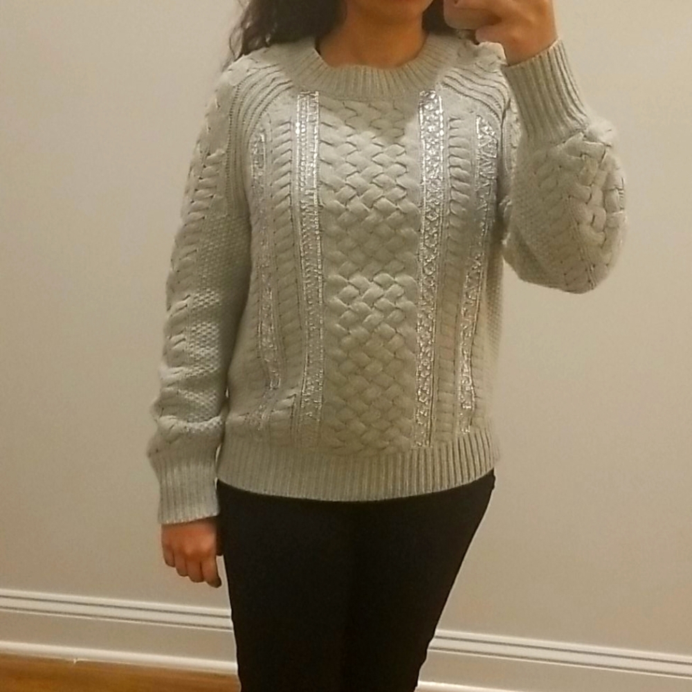 J. crew sequin knitted sweater
